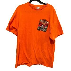 2016 Galveston Texas Motorcycle Rally USA Mens Size XL Crew Neck Tee Shirt